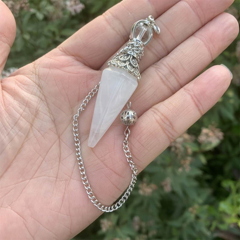 Natūralaus krištolo šešiakampio švytuoklės pakabukas, dvejopo naudojimo, europietiškas ir amerikietiškas retro stiliaus pakabukų papuošalai, nauji tarptautiniai produktai