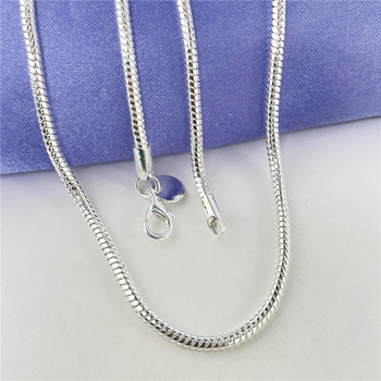 Χονδρικό εμπόριο εξωτερικού, ζεστό πώληση δημιουργικών κοσμημάτων, κορεάτικης μόδας, εξαιρετικό κολιέ με κόκαλο φιδιού 3 χιλιοστών, επιχρυσωμένο ασήμι 925, 16-30 ιντσών