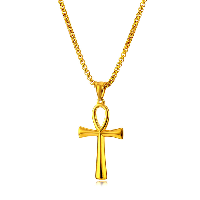 Tarpvalstybinis europietiško ir amerikietiško stiliaus nerūdijančio plieno senovės Egipto Anka kryžiaus vyriškų vėrinių, titano plieno pakabukų, papuošalų, didmeninė prekyba, tiekimas