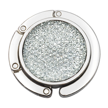 Σε απόθεμα στρογγυλή κρεμάστρα τσάντας με στρας, πτυσσόμενο γάντζο τσάντας, γραφείο, πλαϊνό γάντζο τσάντας, δημιουργικές διακοσμήσεις για φορητές τσάντες