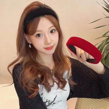 2022 Υψηλής ποιότητας Internet Celebrity Hair Hoop Βελούδινο Σφουγγάρι Κεφαλής Hoop Γυναικεία Κομψή Μάσκα Πλυσίματος Προσώπου Σφραγίδα Μαλλιών Hoop Νέο Στυλ