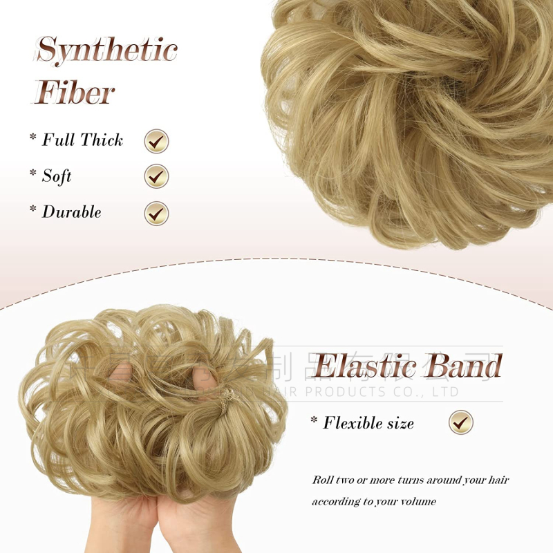 Keemilisest kiust juuksed Rõngas Pallpea Lokkis juuksed Rõngas Sassis Laisk Lilleline Tups Parukas Krunn Juukseaksessuaarid Lokkis Nutt