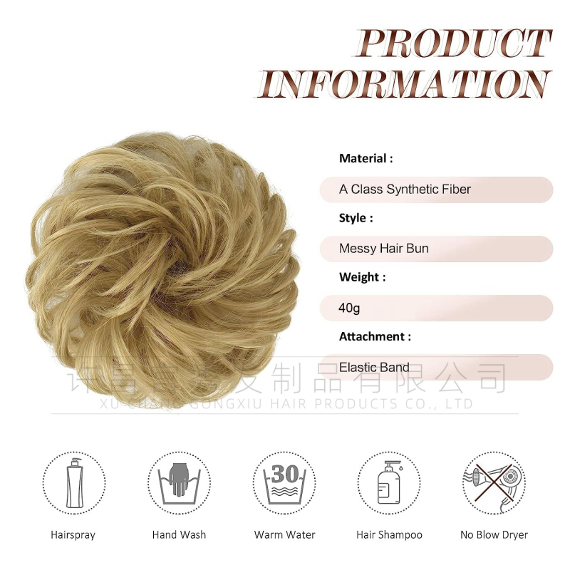 Keemilisest kiust juuksed Rõngas Pallpea Lokkis juuksed Rõngas Sassis Laisk Lilleline Tups Parukas Krunn Juukseaksessuaarid Lokkis Nutt