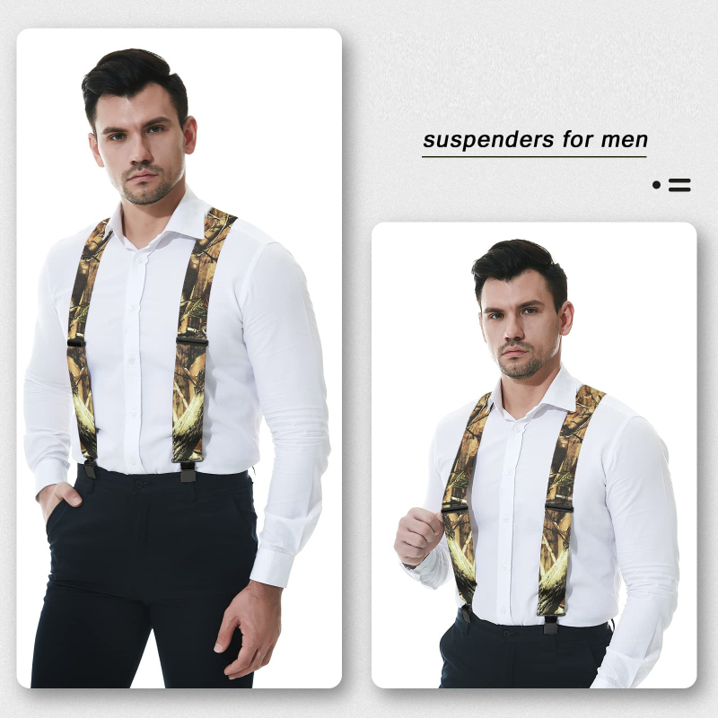 Határokon átnyúló ellátás 5 cm-es szélesített rugalmas férfi pánt X-típusú, 4-kapcsos felnőtt mintás pánt