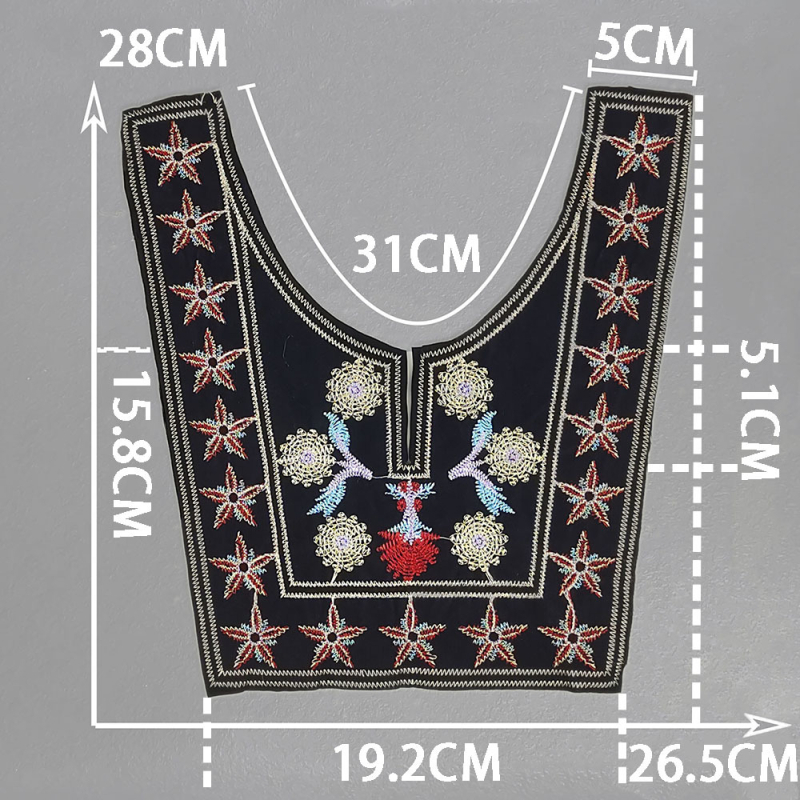 aukštos kokybės poliesterio siuvinėjimo aksesuarai etninio stiliaus miao siuvinėjimo dekoracijos siuvimo „pasidaryk pats“ aksesuarai nėrinių spektaklio drabužiai