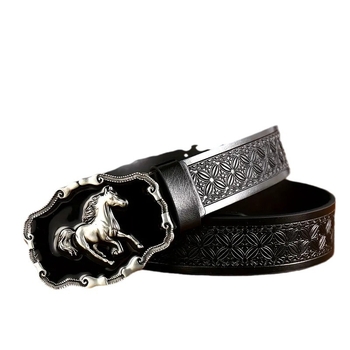 Madingas vyriškas diržas su arklio formos didele sagtimi, PU odos diržas jaunimui, retro asmenybės, universalus džinsinis diržas