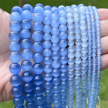 Άμεση προμήθεια εργοστασίου πολύχρωμες χάντρες από πέτρα μάτι γάτας χειροποίητα diy κοσμήματα αξεσουάρ βραχιόλι κολιέ ημιτελείς στρογγυλές χάντρες χονδρικής