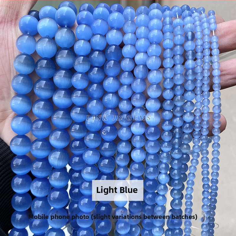 Gyári közvetlen szállítás, többszínű macskaszem köves gyöngyök, kézzel készített, barkács ékszerek, kiegészítők, karkötők, nyakláncok, félkész kerek gyöngyök, nagykereskedelem