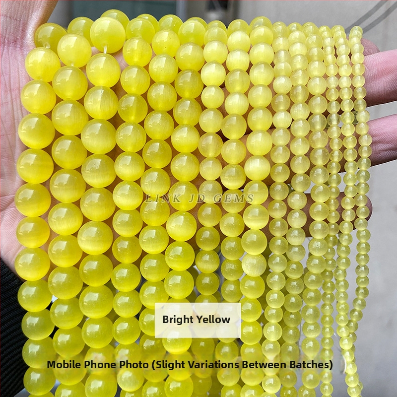 Gyári közvetlen szállítás, többszínű macskaszem köves gyöngyök, kézzel készített, barkács ékszerek, kiegészítők, karkötők, nyakláncok, félkész kerek gyöngyök, nagykereskedelem