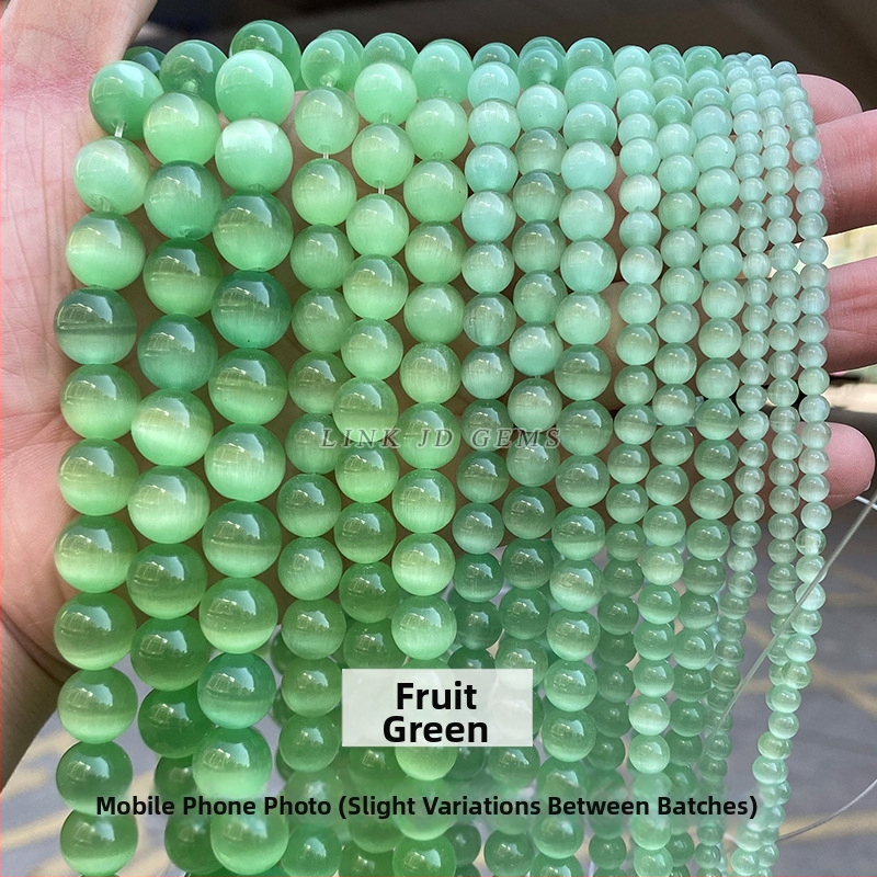 Gyári közvetlen szállítás, többszínű macskaszem köves gyöngyök, kézzel készített, barkács ékszerek, kiegészítők, karkötők, nyakláncok, félkész kerek gyöngyök, nagykereskedelem