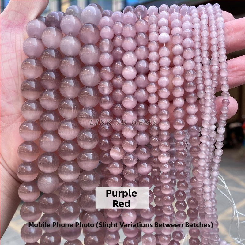 Gyári közvetlen szállítás, többszínű macskaszem köves gyöngyök, kézzel készített, barkács ékszerek, kiegészítők, karkötők, nyakláncok, félkész kerek gyöngyök, nagykereskedelem