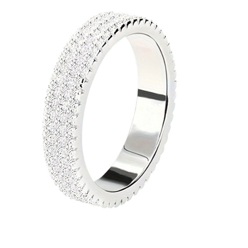 Δαχτυλίδι Τριών σειρών Πλήρες Ζιργκόν Ένθετο Χάλκινο Κοσμήματα Ακανόνιστο Ψυχρό Στυλ Φωτεινό Πολυτελές Φθινόπωρο και Χειμώνας Γυναικεία Εξειδίκευση Υψηλής ποιότητας Φωτεινό Πολυτελές