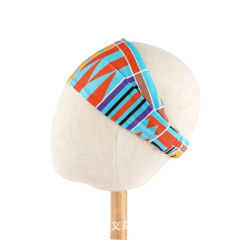 Meeste trükitud peapael Euroopa ja Ameerika uus elastne higi imav sportlik juuksepael õues jooksmiseks ja fitnessiks hingav juuksepael