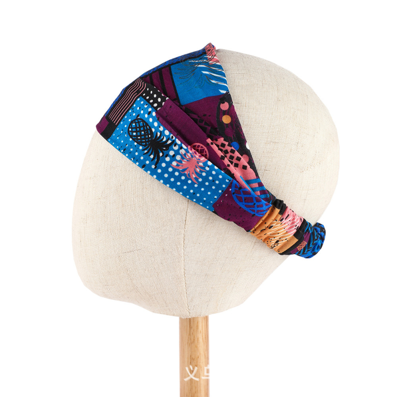 Meeste trükitud peapael Euroopa ja Ameerika uus elastne higi imav sportlik juuksepael õues jooksmiseks ja fitnessiks hingav juuksepael