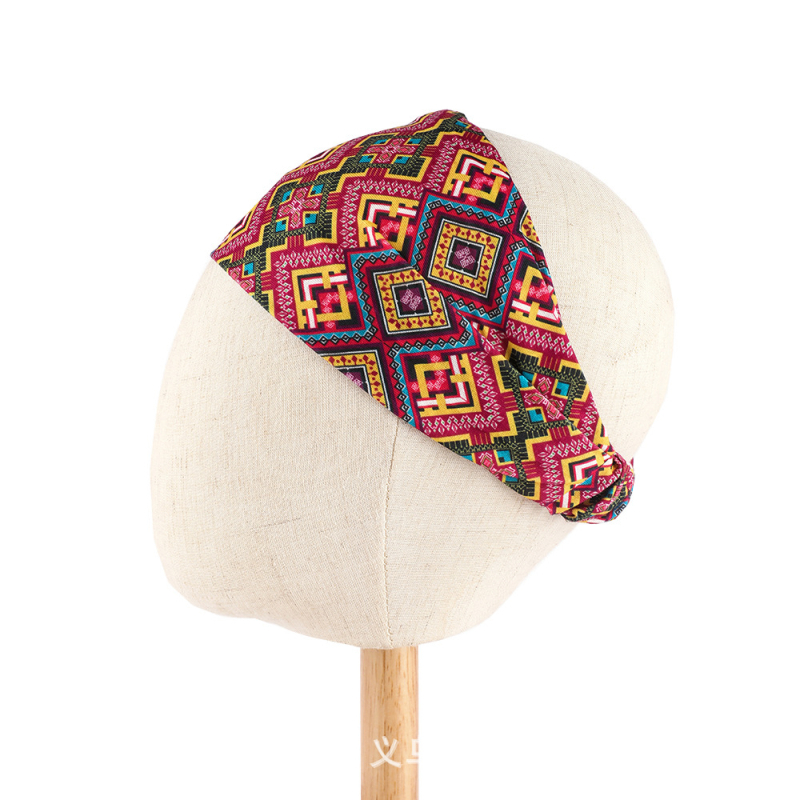 Meeste trükitud peapael Euroopa ja Ameerika uus elastne higi imav sportlik juuksepael õues jooksmiseks ja fitnessiks hingav juuksepael