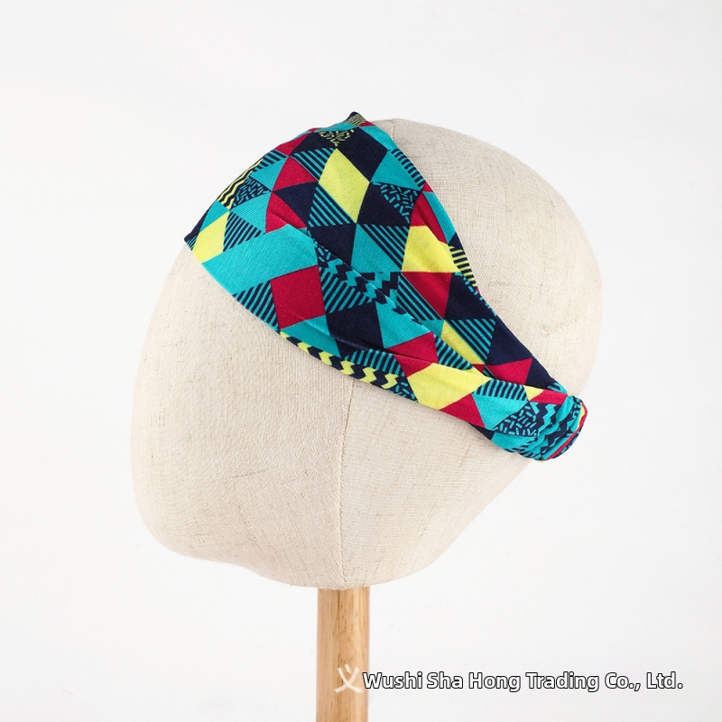 Meeste trükitud peapael Euroopa ja Ameerika uus elastne higi imav sportlik juuksepael õues jooksmiseks ja fitnessiks hingav juuksepael