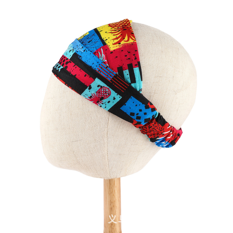 Meeste trükitud peapael Euroopa ja Ameerika uus elastne higi imav sportlik juuksepael õues jooksmiseks ja fitnessiks hingav juuksepael