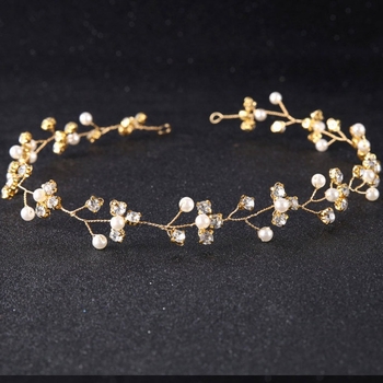Euroopa ja Ameerika kuum müük Pearl Rhinestones lastele lilletüdruk juuksepael pulm pruudi juukseaksessuaarid valge lõnga kleit rhinestones ehted