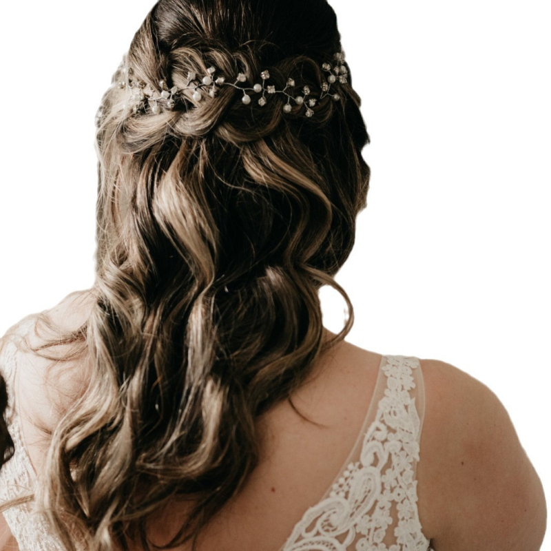 Euroopa ja Ameerika kuum müük Pearl Rhinestones lastele lilletüdruk juuksepael pulm pruudi juukseaksessuaarid valge lõnga kleit rhinestones ehted