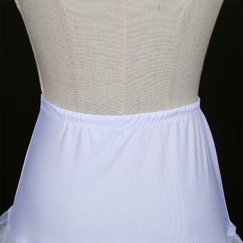 A-veida tērauda gredzens divslāņu dzijas jostasvieta mežģīnes elastīga likras svārki kāzu kleita ārējās tirdzniecības grīdas garums apakšsvārki