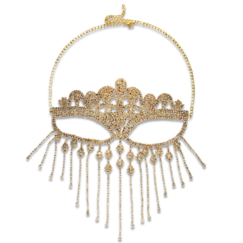 Външнотърговски горещо продавани диамантени пискюли завеса секси кристална маска креативен дизайн воал модни аксесоари за топка