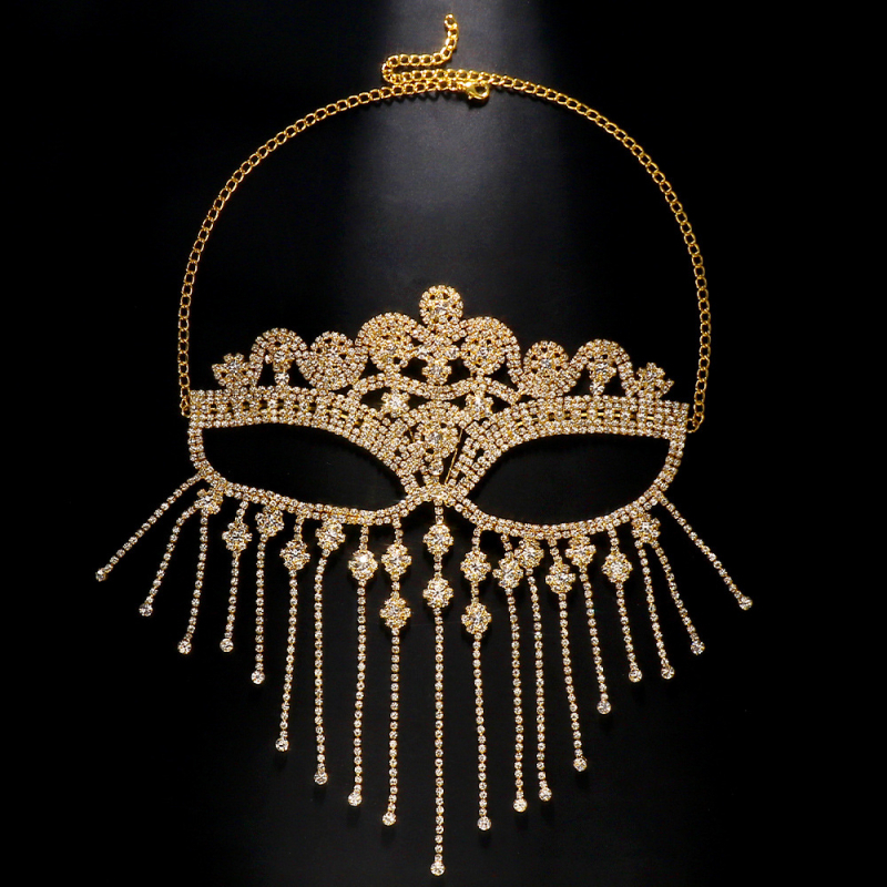 Външнотърговски горещо продавани диамантени пискюли завеса секси кристална маска креативен дизайн воал модни аксесоари за топка