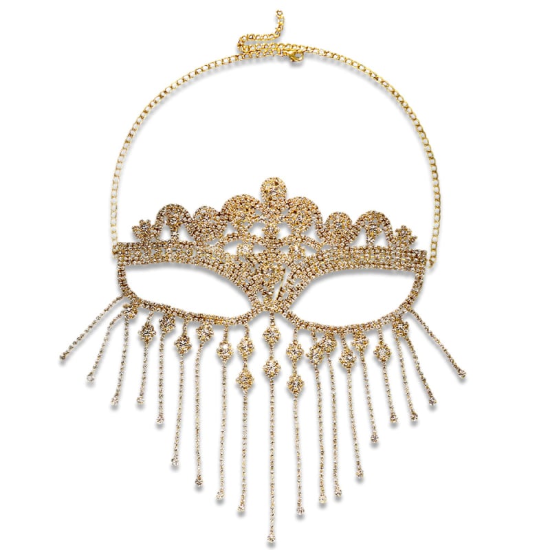 Външнотърговски горещо продавани диамантени пискюли завеса секси кристална маска креативен дизайн воал модни аксесоари за топка