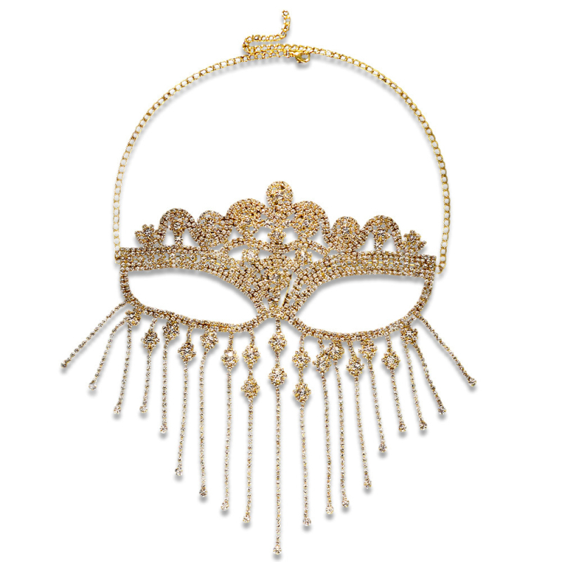 Външнотърговски горещо продавани диамантени пискюли завеса секси кристална маска креативен дизайн воал модни аксесоари за топка