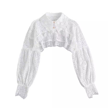 Ilgomis rankovėmis, universalus, netikras apykaklės kardiganas, naujas, pavasario, vasaros, rudens, trumpas, nėriniuotas, kardiganas su sijonu, skara, apsaugantis nuo šviesos