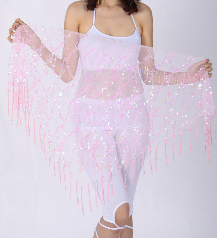 Hastánc Flitteres Háromszög Jazz Dance Deréksál Színes Flitteres Háromszög Sál Deréklánc Hastánc Csípősál Öv