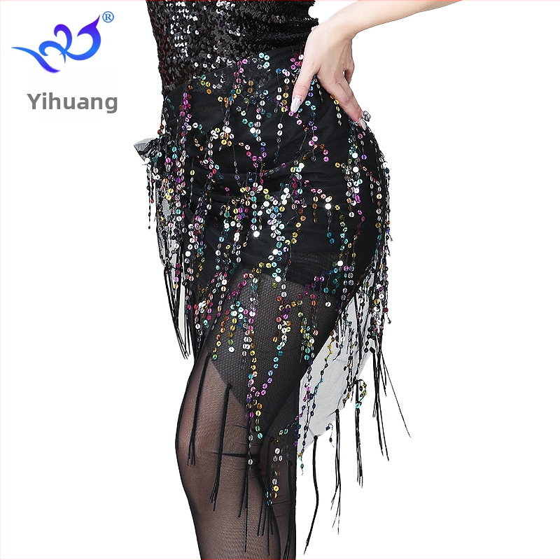 Hastánc Flitteres Háromszög Jazz Dance Deréksál Színes Flitteres Háromszög Sál Deréklánc Hastánc Csípősál Öv