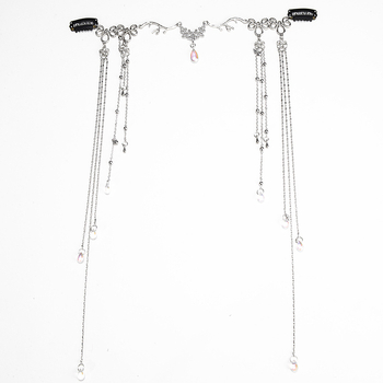 Uus eksootiline stiil antiikne stiil printsess juuste aksessuaarid naiste pruudi pea kett kulmude tilk kõik sobivad pikad tutiga peakatted