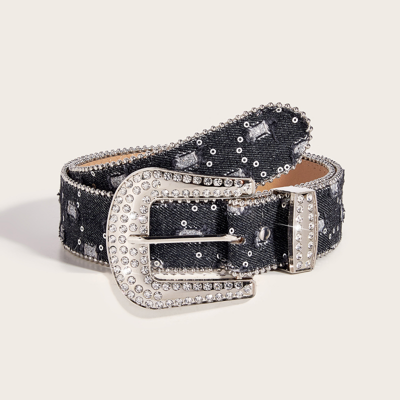 Öv Női Amerikai Stílusú Vintage Díszszoknya Öltönycsattal Jellegzetes Öv Szubkultúra Fekete Öv