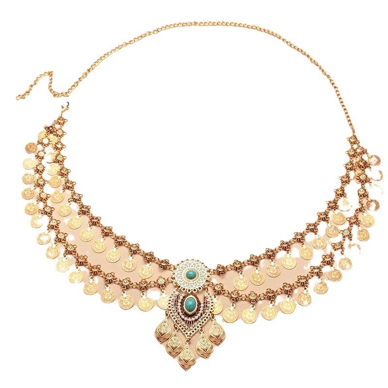 Uued sulamist vintage tutiga mündid kõhutantsu vööketiga daamidele, uhked ehted igapäevaseks kandmiseks tehase otsemüügist