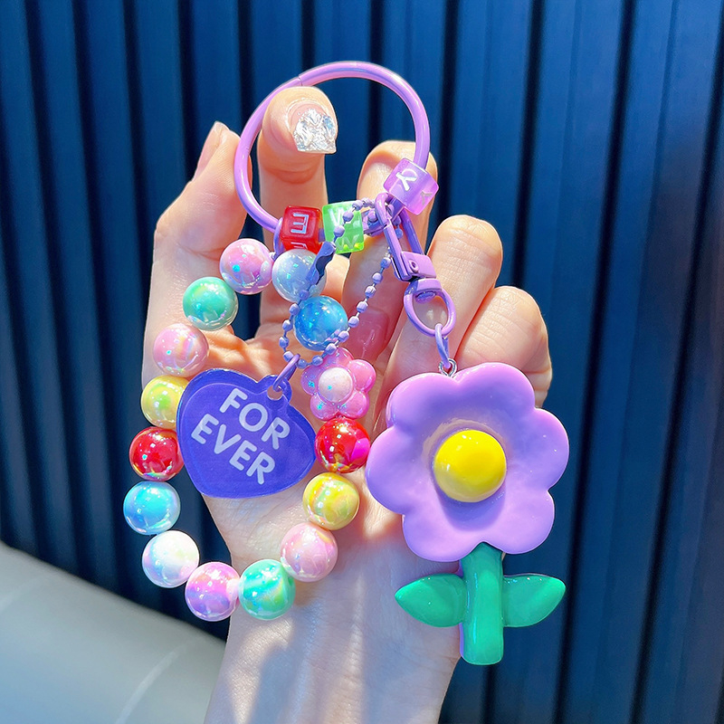 Gyöngyös ülő medve kulcstartó medál, gyönyörű akril táskába akasztható autós kulcstartó, kis ajándék, nagykereskedelem