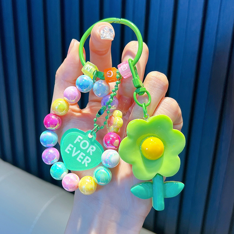 Gyöngyös ülő medve kulcstartó medál, gyönyörű akril táskába akasztható autós kulcstartó, kis ajándék, nagykereskedelem