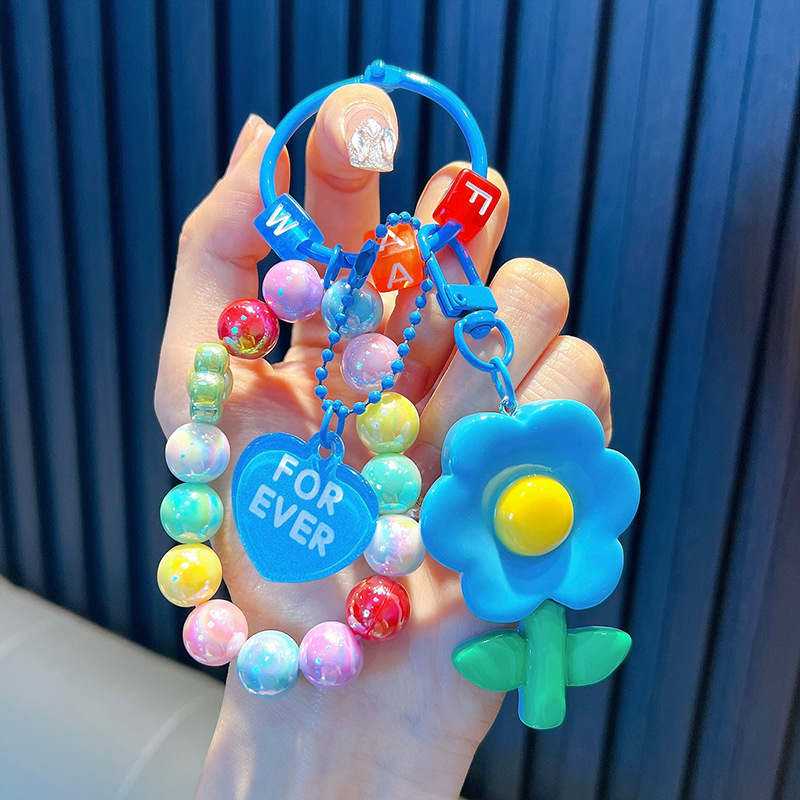 Gyöngyös ülő medve kulcstartó medál, gyönyörű akril táskába akasztható autós kulcstartó, kis ajándék, nagykereskedelem