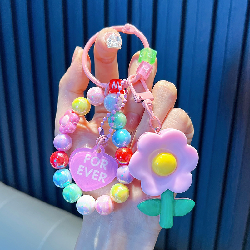 Gyöngyös ülő medve kulcstartó medál, gyönyörű akril táskába akasztható autós kulcstartó, kis ajándék, nagykereskedelem