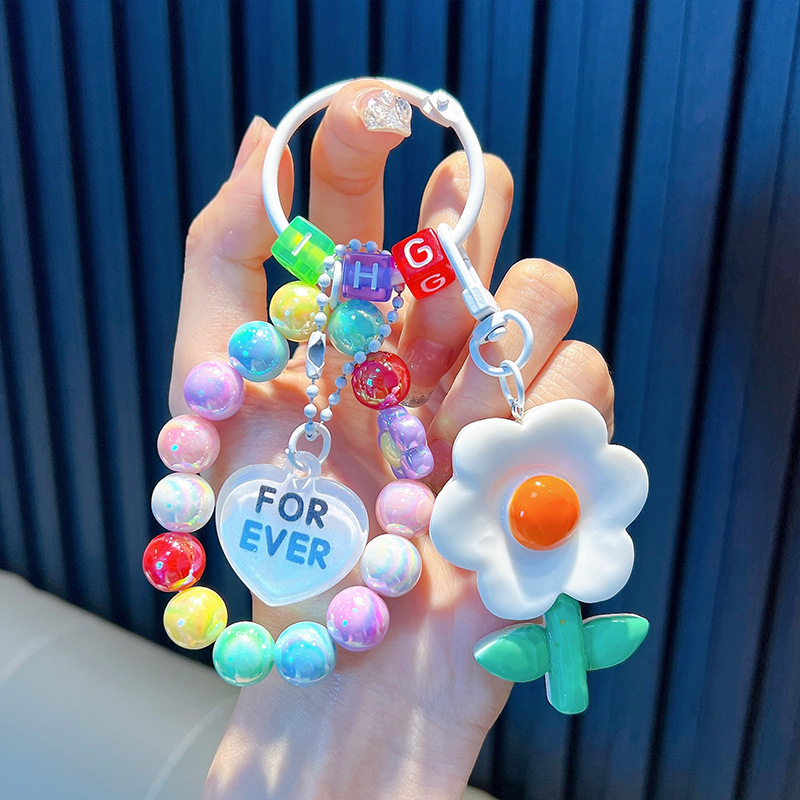 Gyöngyös ülő medve kulcstartó medál, gyönyörű akril táskába akasztható autós kulcstartó, kis ajándék, nagykereskedelem