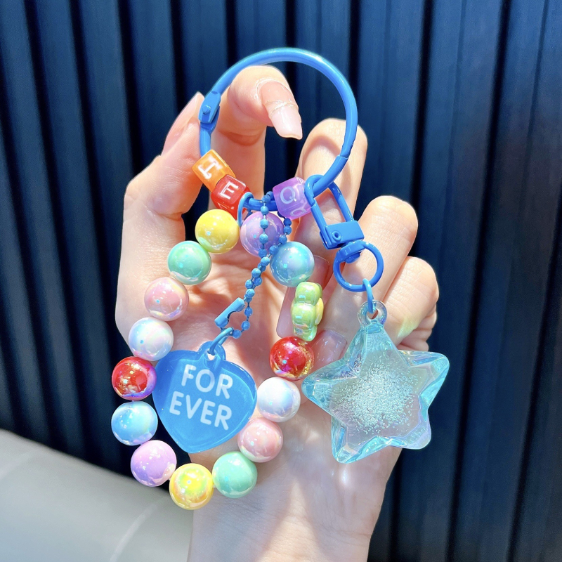 Gyöngyös ülő medve kulcstartó medál, gyönyörű akril táskába akasztható autós kulcstartó, kis ajándék, nagykereskedelem