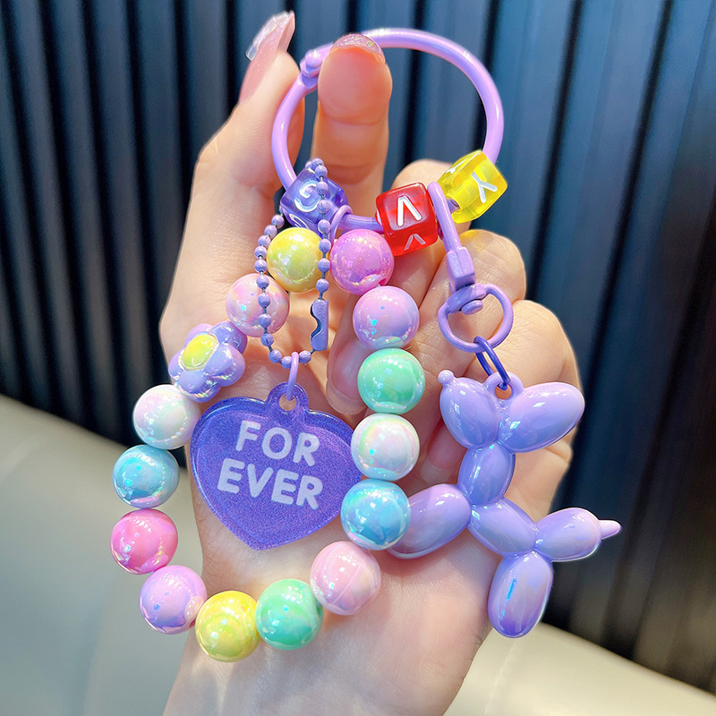 Gyöngyös ülő medve kulcstartó medál, gyönyörű akril táskába akasztható autós kulcstartó, kis ajándék, nagykereskedelem