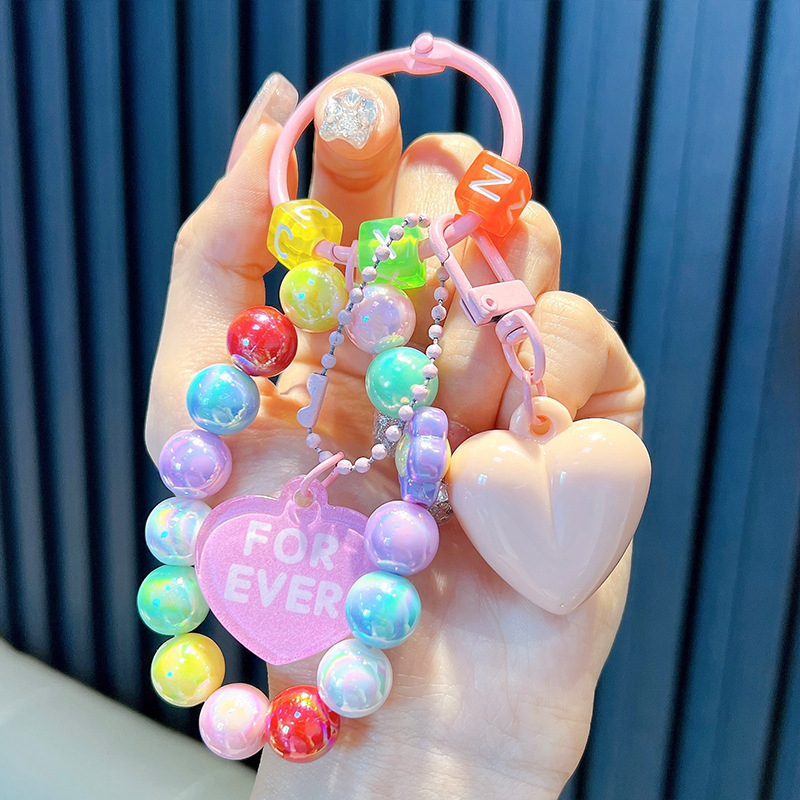 Gyöngyös ülő medve kulcstartó medál, gyönyörű akril táskába akasztható autós kulcstartó, kis ajándék, nagykereskedelem