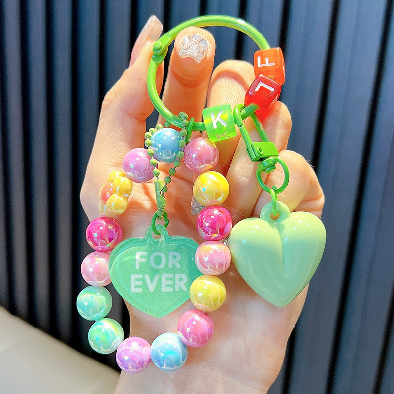 Gyöngyös ülő medve kulcstartó medál, gyönyörű akril táskába akasztható autós kulcstartó, kis ajándék, nagykereskedelem