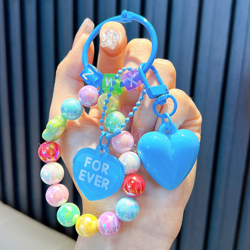 Gyöngyös ülő medve kulcstartó medál, gyönyörű akril táskába akasztható autós kulcstartó, kis ajándék, nagykereskedelem