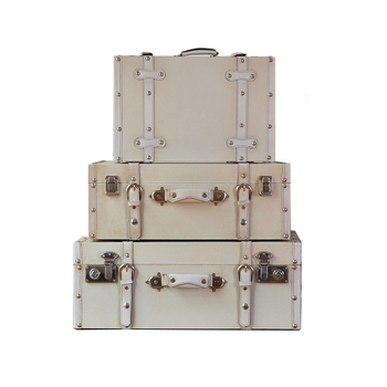 Retro nostalgiška senamadiška medinė lagamino laikymo dėžė, medinė dėžė, kūrybingi rekvizitai, odinė dėžutė, papuošalai