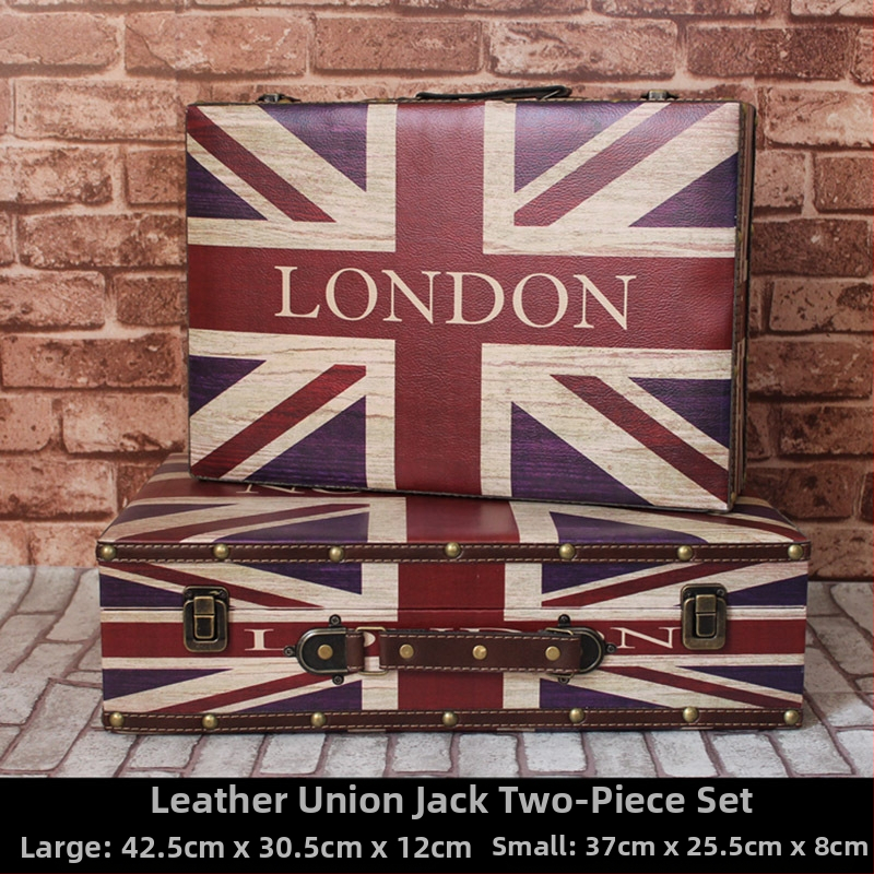 Retro nostalgiška senamadiška medinė lagamino laikymo dėžė, medinė dėžė, kūrybingi rekvizitai, odinė dėžutė, papuošalai