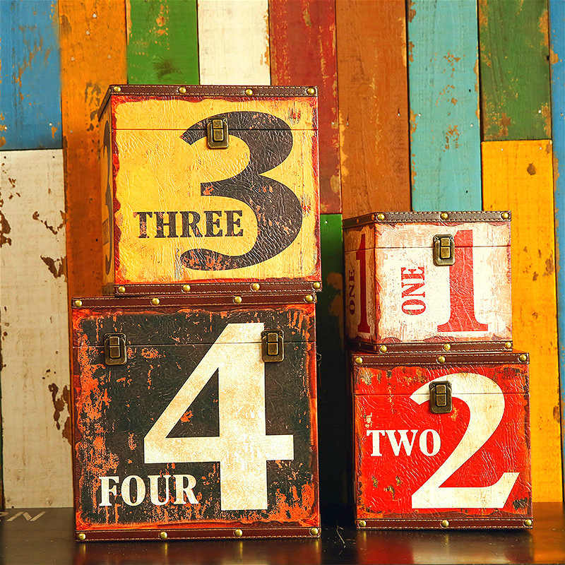 Retro nostalgiška senamadiška medinė lagamino laikymo dėžė, medinė dėžė, kūrybingi rekvizitai, odinė dėžutė, papuošalai