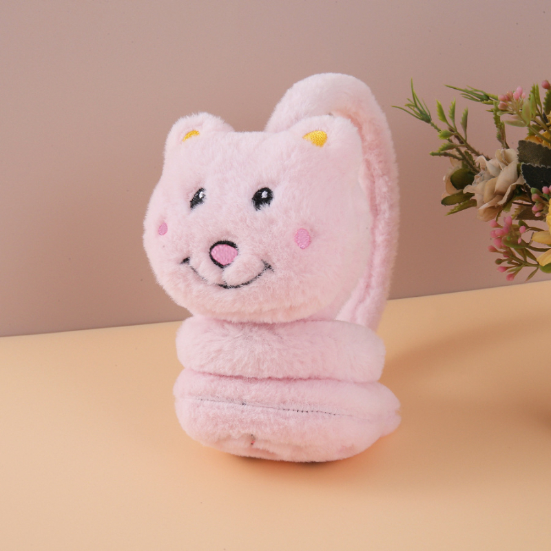 Őszi és téli plüss meleg fülvédők, aranyos rajzfilm fülvédők, hidegálló fülvédők, fejre helyezhető fülhallgatók, hidegálló és meleg