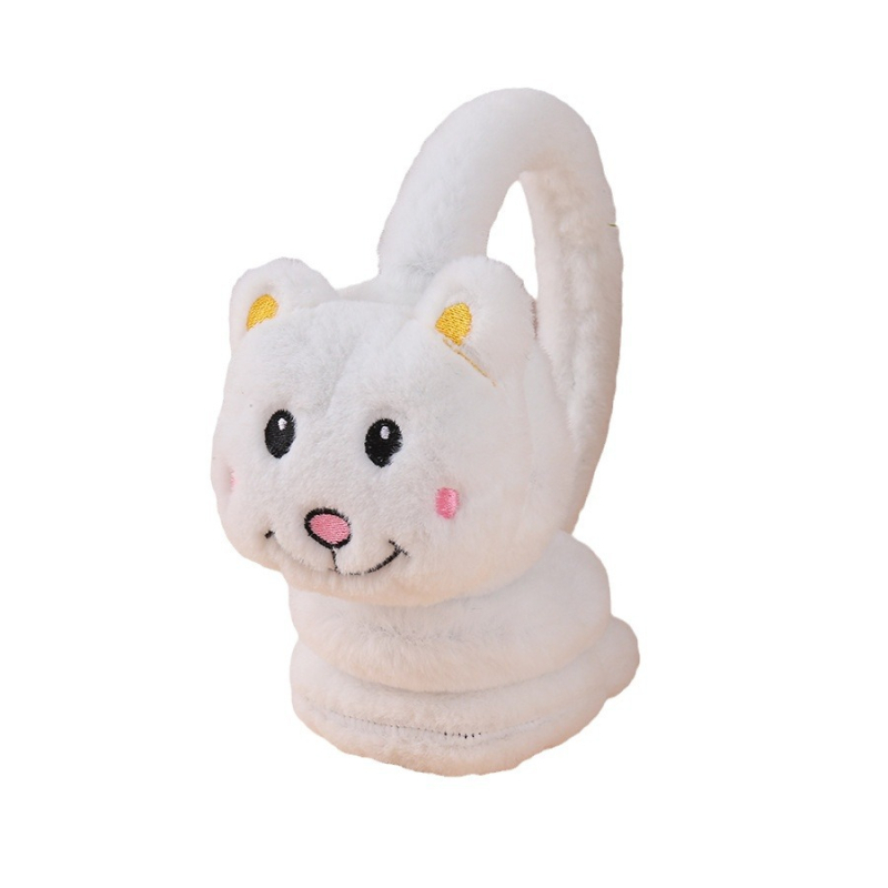 Őszi és téli plüss meleg fülvédők, aranyos rajzfilm fülvédők, hidegálló fülvédők, fejre helyezhető fülhallgatók, hidegálló és meleg