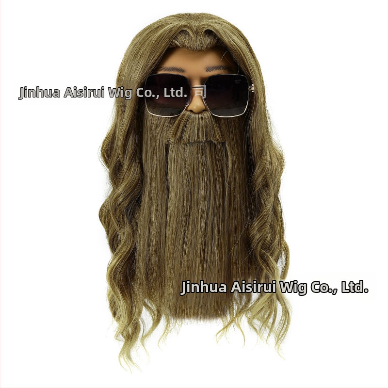 Перука Fulian Thor COS, перука за брада, пещера, шапка за глава Thor